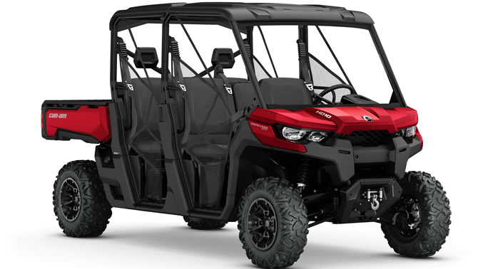 The 2017 Can-Am Defender MAX XT HD10 in Intense Red.