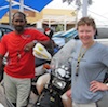 Motorcyclists at the equator