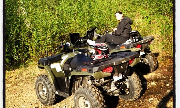 This rider takes a break at Vedder Mountain near Chilliwack.