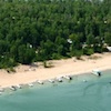 Overhead view of beach