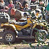 Person sitting on an ATV looking over the scenery