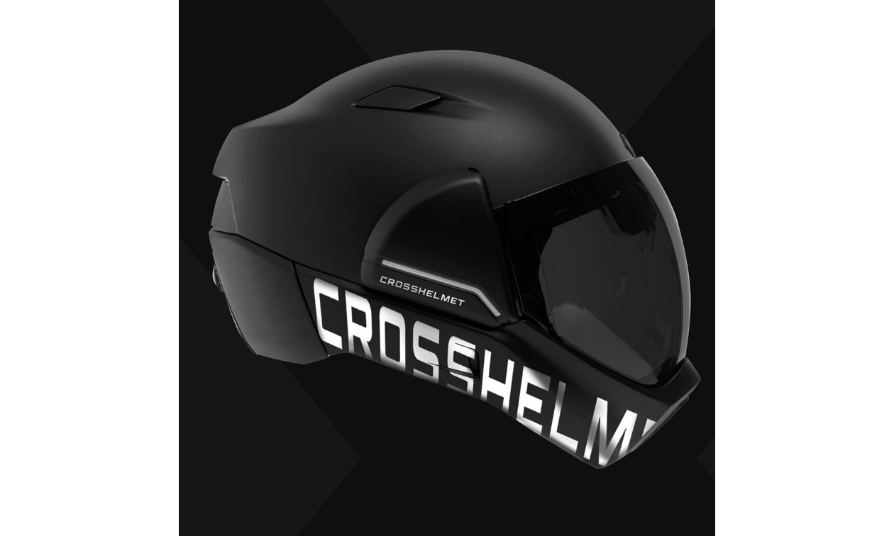 A black CrossHelmet. 