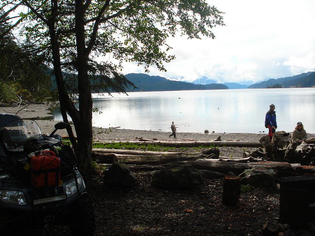 LMATV Club anniversary ride and lunch at 20 mile bay on Harrison Lake.