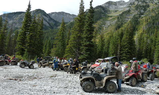 Members of the Crowsnest Pass Quad Squad enjoy riding in the Crowsnest Pass while they still can.