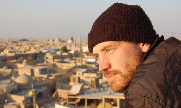 Jeremy Kroeker takes in the view of Yazd, Iran, atop the Amir Chakhmaq Complex in Yazd, Iran.