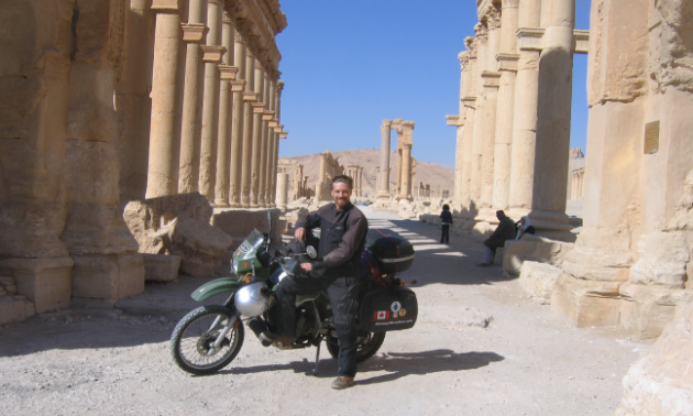 Jeremy Kroeker has crossed much of the world. This photo was taken in Palmyra, Syria. 