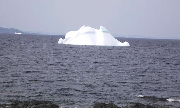An iceberg floating at Twillingate, Newfoundland. 