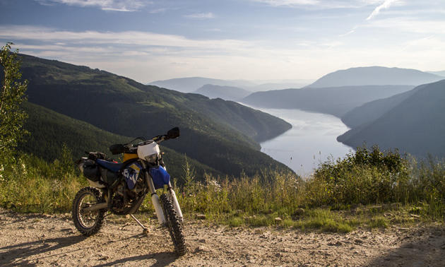 Photo looking down on the Antsey Arm of Shuswap Lake.