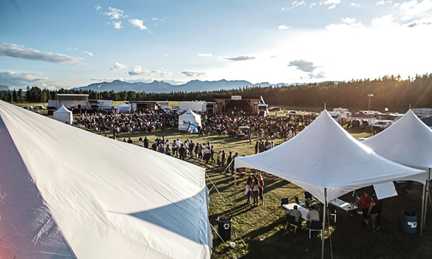View of Hinton music fest