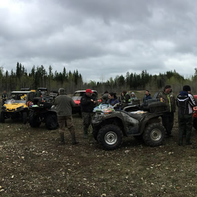 Timber Trails ATV Cooperative members out for a group ride.