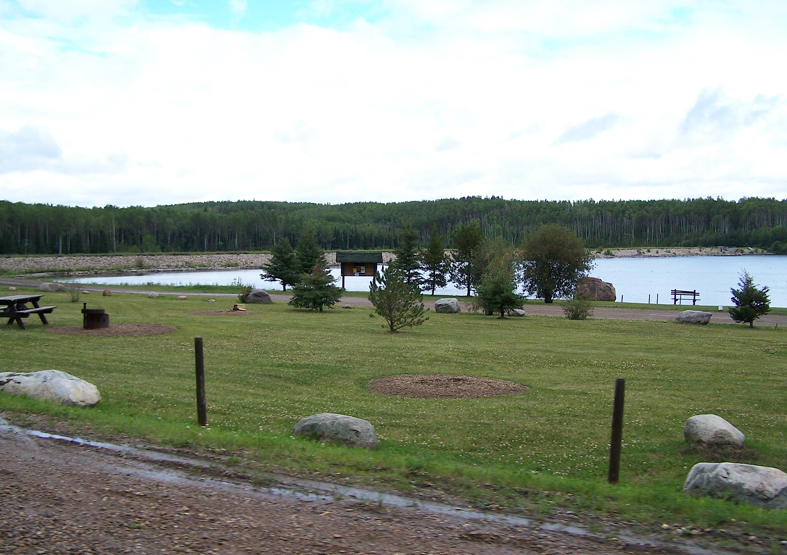 Hutch Lake and recreation area.