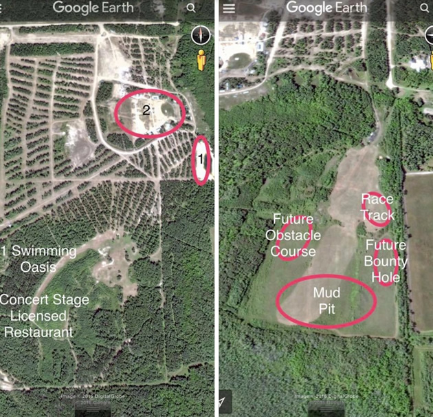 A Google Map view of the park.