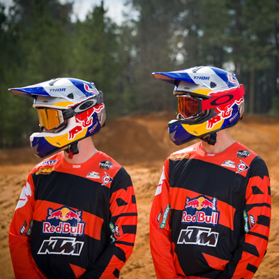 KTM and Red Bull racing team. 