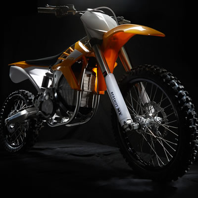 A prototype of the Alta Redshift Electric Motorcycle, BRP has purchased select assets of the defunct company.