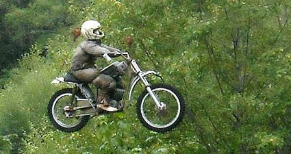 Person riding a dirt bike