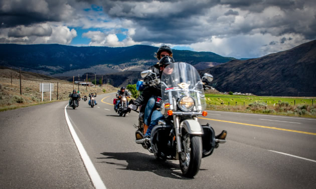 Riders participate in the Vintage Motorcycle Canyon Run
