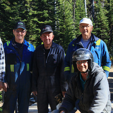 Pictured from left to right are Grant Jordan,
Quad Squad Director Joe Lumley, Peter Tichler, Neil Talbot, Bob Pollock,
Duane Akey, and Quad Squad President Gary Clark.