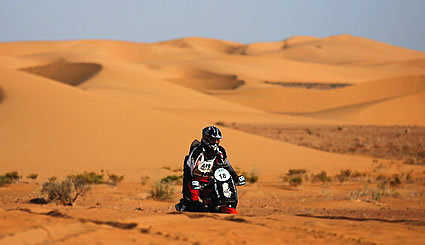 ATV racing across the desert