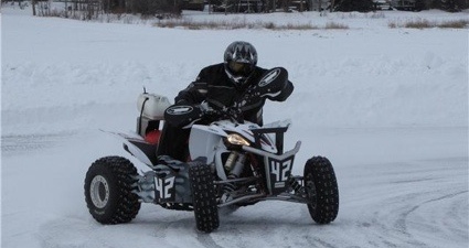 Photo of an ATV on ice