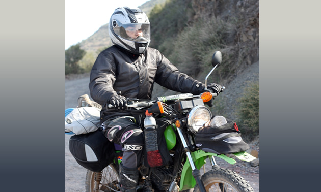 lady riding on a motorcycle