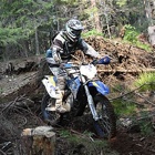 Dirt bike in a forest