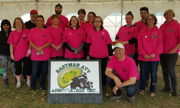 Members of the Eastman ATV Association at the 2017 Ride for Mom.