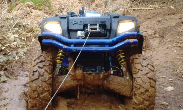 ATV stuck in mud